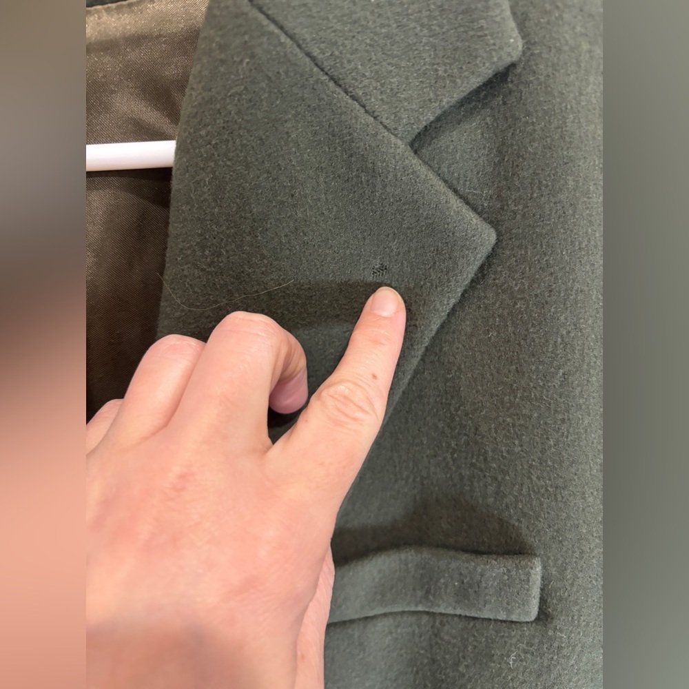 LL Bean Wool Cashmere Blend Green Blazer Jacket Green14 Petite Business - Picture 3 of 12